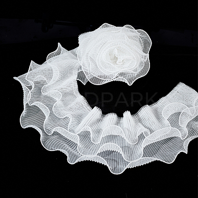 3-Layer Polyester Ruffled Trimming DIY-WH0320-46-1