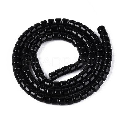 Opaque Solid Color Glass Beads Strands GLAA-N065-4x4mm-C10-1