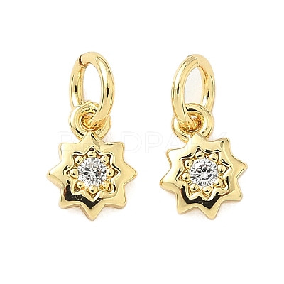 Brass Micro Pave Cubic Zirconia Pendants KK-Z120-11G-1