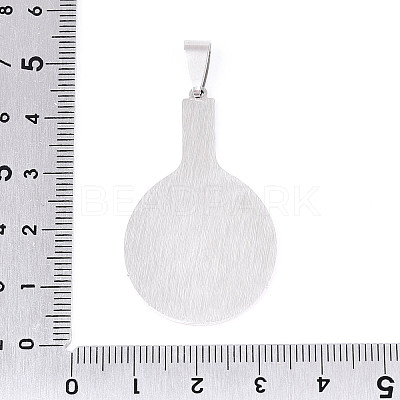 Printed 201 Stainless Steel Pendants STAS-T066-86A-1