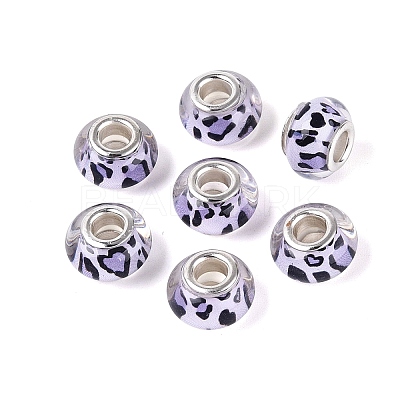 Opaque Resin European Beads RESI-N044-03S-03-1