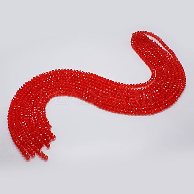 Transparent Glass Bead Strands EGLA-J047-4x3mm-16-1