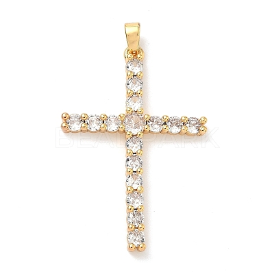 Brass Micro Pave Cubic Zirconia Pendants KK-A281-26B-G-1