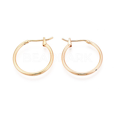 304 Stainless Steel Hoop Earrings EJEW-T048-25B-G-1
