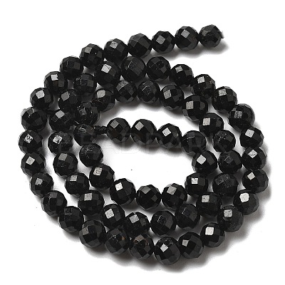 Natural Black Tourmaline Beads Strands G-G927-46-1