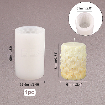Column with Round DIY Candle Silicone Molds DIY-WH0265-61-1