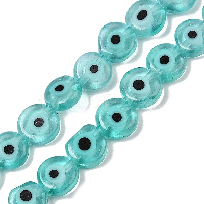 Handmade Evil Eye Lampwork Beads Strands LAMP-G164-10B-01-1