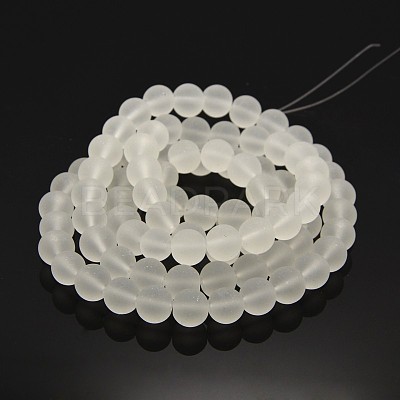 Baking Paint Transparent Glass Bead Strands X-GLAA-S031-10mm-13-1