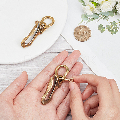 2Pcs Brass D Ring Screw Pin Anchor Shackle FIND-WR0010-60-1
