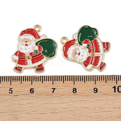 Christmas Theme Alloy Enamel Pendants ENAM-C031-01G-01-1