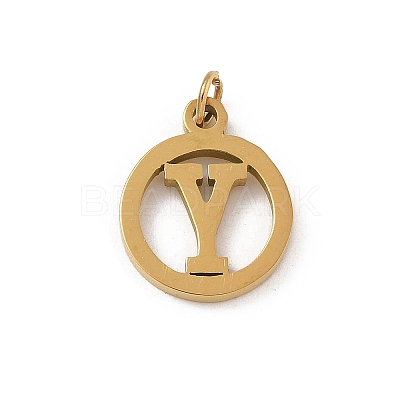 304 Stainless Steel Charms
with Jump Ring STAS-R001-02G-Y-1