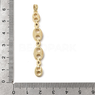 Brass Micro Pave Cubic Zirconia Big Pendants KK-C164-01B-G-1