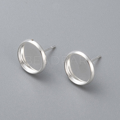 304 Stainless Steel Stud Earring Settings STAS-K131-A-01S-1