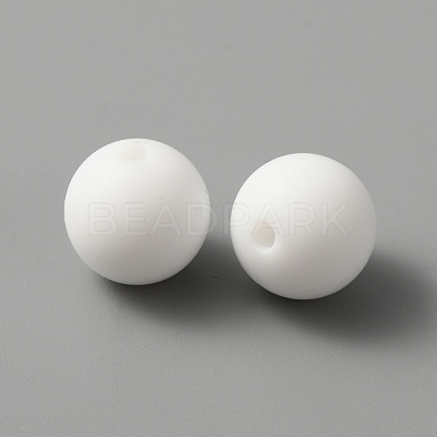 Round Food Grade Eco-Friendly Silicone Beads SIL-WH0012-037B-1