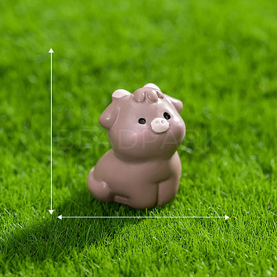 Resin Potted Plant & Animals Mini Model PW-WG442D2-12-1