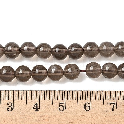 Natural Smoky Quartz Bead Strands G-D840-62-6mm-1