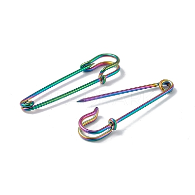 Ion Plating(IP) 304 Stainless Steel Safety Pins Brooch Findings STAS-I673-05MC-1