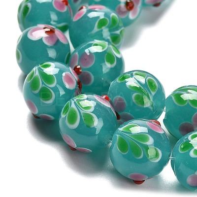 Handmade Lampwork Bumpy Beads Strands LAMP-A005-01F-1