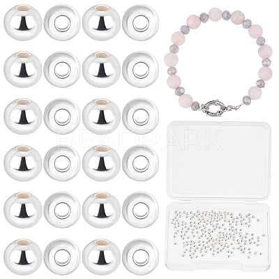 180Pcs 925 Sterling Silver Spacer Beads STER-PH0001-11-1