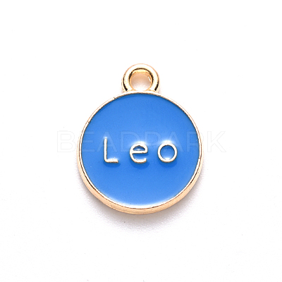 Alloy Enamel Pendants X-ENAM-S124-01B-02G-1