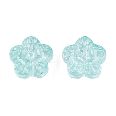 Transparent Spray Painted Glass Beads LS-GLAA-N035-029-C01-1