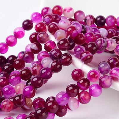Natural Striped Agate/Banded Agate Beads AGAT-8D-5-1