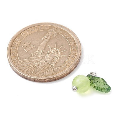 Natural Dyed Malaysia Jade Fruit Charms PALLOY-JF02431-02-1