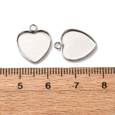 304 Stainless Steel Pendant Cabochon Settings STAS-D379-09B-P-1