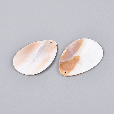Natural Freshwater Shell Pendants SHEL-Q028-13-1