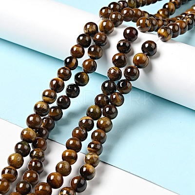 Natural Tiger Eye Beads Strands Z0RQX012-1