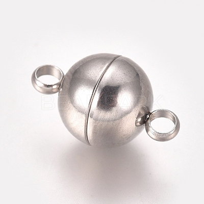 Tarnish Resistant 304 Stainless Steel Magnetic Clasps with Loops STAS-I137-07B-1