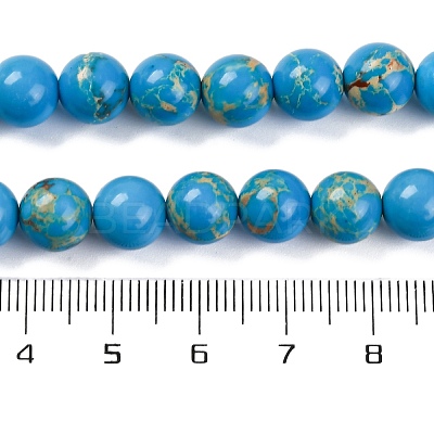 Synthetic Imperial Jasper Beads Strands G-I199-35-8mm-E-1