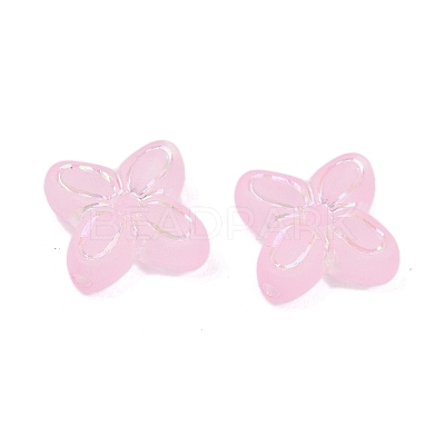 Frosted Transparent Acrylic Beads X1-OACR-P029-09B-01-1