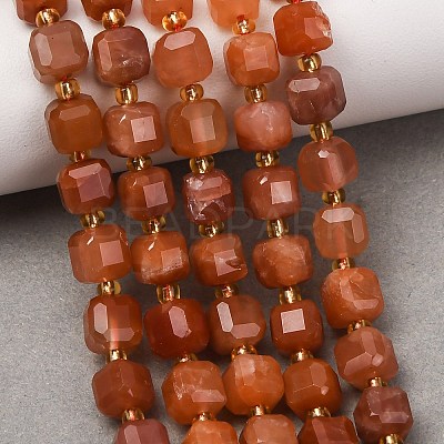 Natural Red Rabbit Hair Rutilated Quartz Beads Strands GG-CBAC972-A11-01-1