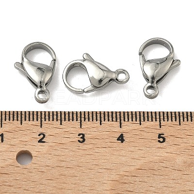 Tarnish Resistant 304 Stainless Steel Lobster Claw Clasps X-STAS-G035-G-1