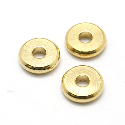 Brass Spacer Beads X-KK-E357-10mm-G-1
