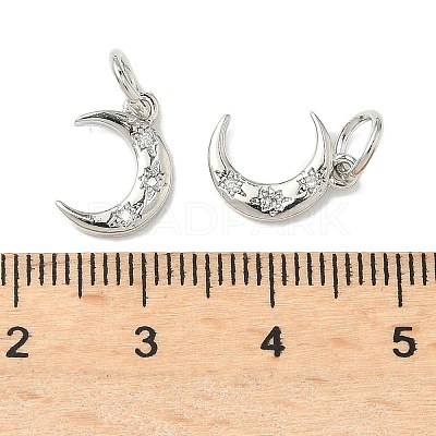 Brass Micro Pave Cubic Zirconia Pendants KK-D386-15P-02-1