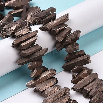Natural Quartz Crystal Points Beads Strands G-K181-B29-1