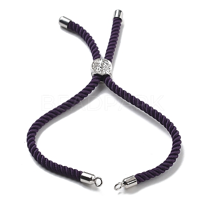 Twisted Nylon Cord Silder Bracelets DIY-B066-03P-07-1