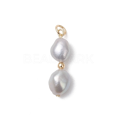 Natural Pearl Pendants PALLOY-JF04903-1