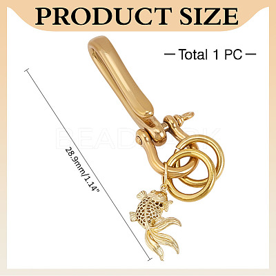 Brass Key Hook Shanckle Clasps KEYC-ME00011-1