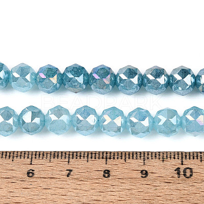 Anti-Tarnish Electroplate Glass Beads Strands GLAA-N064-8mm-11-1