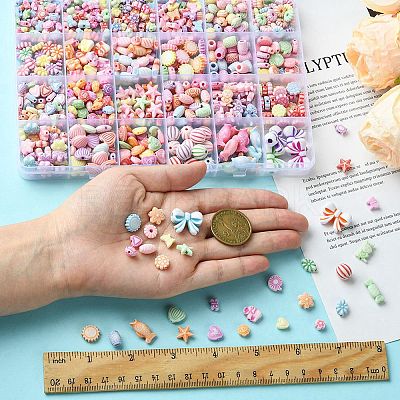 Craft Style Acrylic Beads Sets MACR-FS0001-68-1