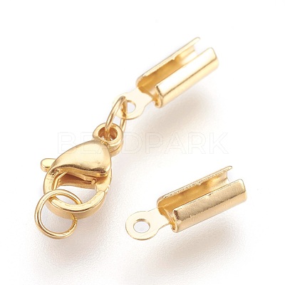 304 Stainless Steel Lobster Claw Clasps STAS-P207-07G-D-1