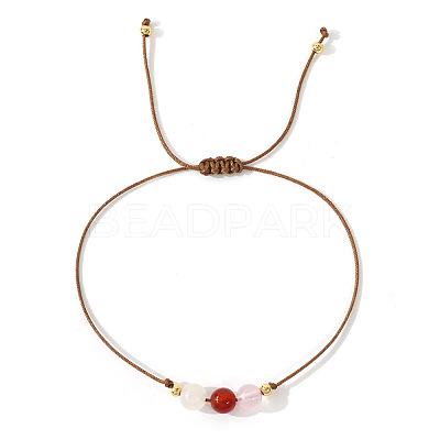 Natural Agate Beads Braided Bead Bracelets for Women LN7466-1