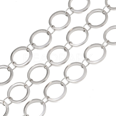 304 Stainless Steel Ring Link Chains CHS-G044-05P-1