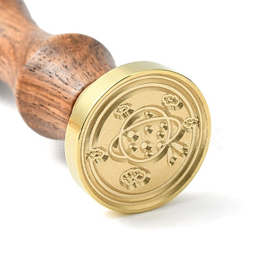 DIY Wood Wax Seal Stamp AJEW-WH0131-217-1