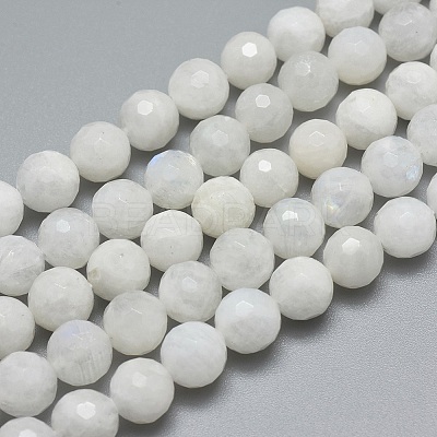 Natural Rainbow Moonstone Beads Strands G-G792-34B-1