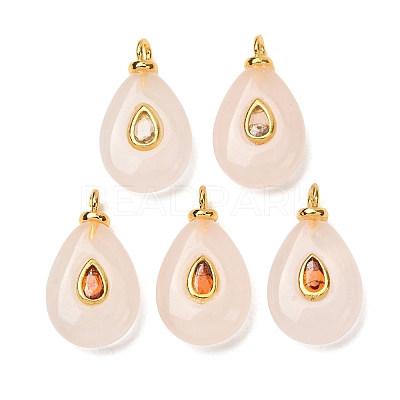 Natural Rose Quartz Pendants GG-CBAA798-01G-01-1