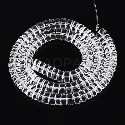 Transparent Glass Beads Strands GLAA-N028-4x8mm-01-1